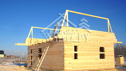 Строительство дома из бруса по проекту ДБ-34 Коломна