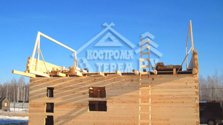 Строительство дома из бруса по проекту ДБ-34 Коломна