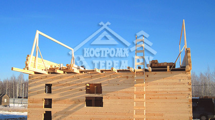 Строительство дома из бруса по проекту ДБ-34 Коломна