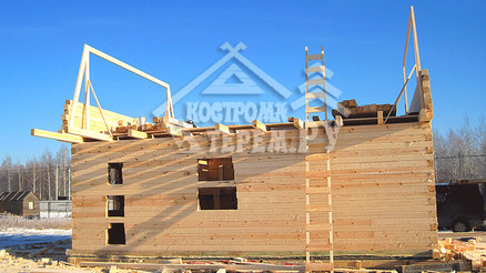 Строительство дома из бруса по проекту ДБ-34 Коломна