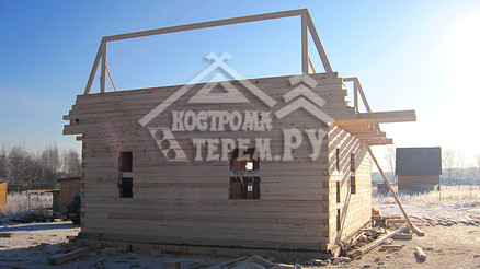 Строительство дома из бруса по проекту ДБ-34 Коломна