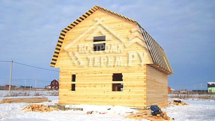 Строительство дома из бруса по проекту ДБ-34 Коломна