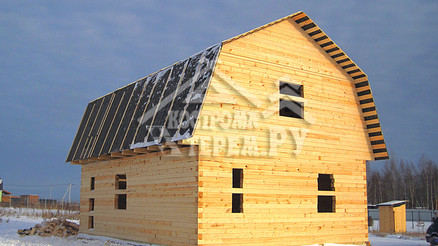 Строительство дома из бруса по проекту ДБ-34 Коломна