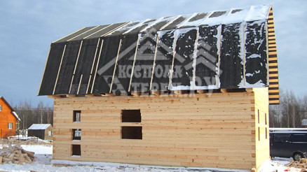 Строительство дома из бруса по проекту ДБ-34 Коломна