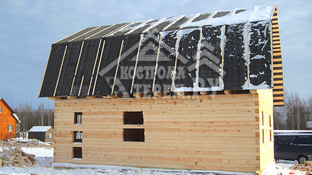 Строительство дома из бруса по проекту ДБ-34 Коломна