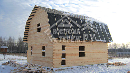 Строительство дома из бруса по проекту ДБ-34 Коломна