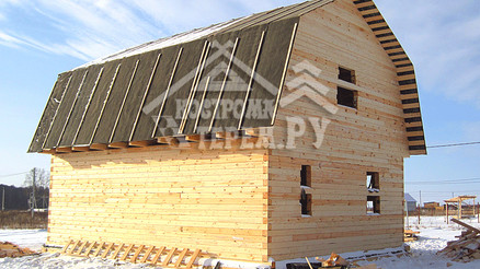 Строительство дома из бруса по проекту ДБ-34 Коломна