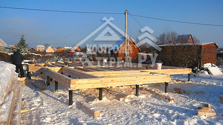 Строительство дома из бруса по проекту ДБ-50 Яхрома