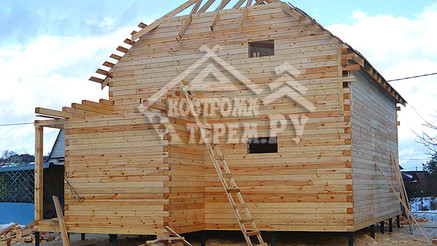 Строительство дома из бруса по проекту ДБ-50 Яхрома