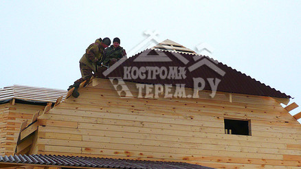 Строительство дома из бруса по проекту ДБ-50 Яхрома