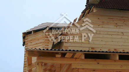 Строительство дома из бруса по проекту ДБ-50 Яхрома