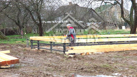 Строительство дома из бруса по проекту ДБ-22 Новосергиево