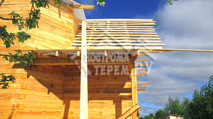 Строительство дома из бруса по проекту ДБ-22 Новосергиево