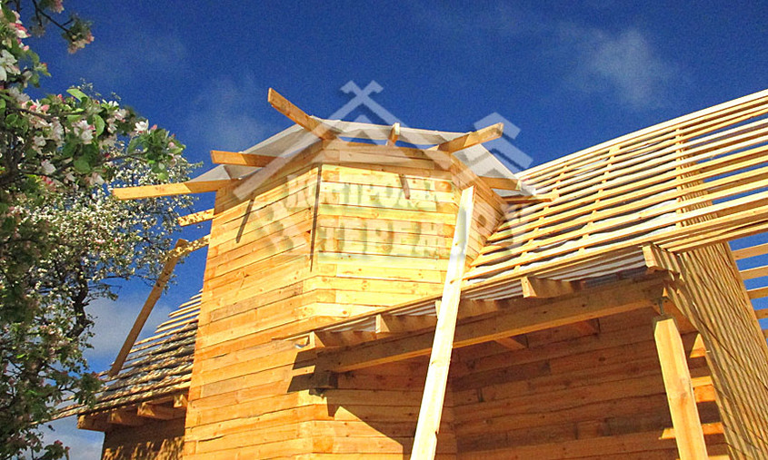 Строительство дома из бруса по проекту ДБ-22 Новосергиево