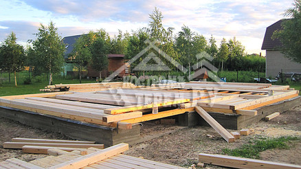 Строительство дома из бруса по проекту ДБ-119 Заокск- ДМП Романовский парк