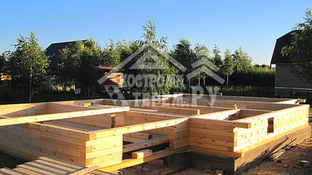 Строительство дома из бруса по проекту ДБ-119 Заокск- ДМП Романовский парк