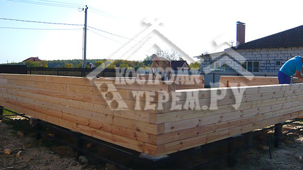 Строительство дома из бруса по проекту ДБ-7 Непецино