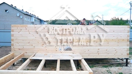 Строительство дома из бруса по проекту ДБ-7 Непецино