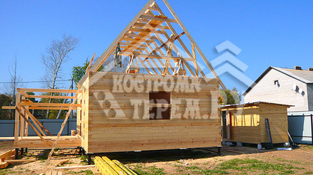 Строительство дома из бруса по проекту ДБ-7 Непецино