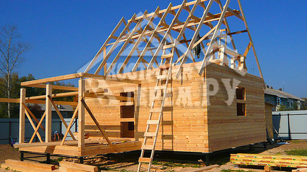 Строительство дома из бруса по проекту ДБ-7 Непецино