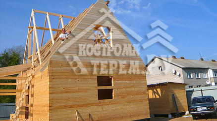 Строительство дома из бруса по проекту ДБ-7 Непецино