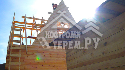 Строительство дома из бруса по проекту ДБ-7 Непецино