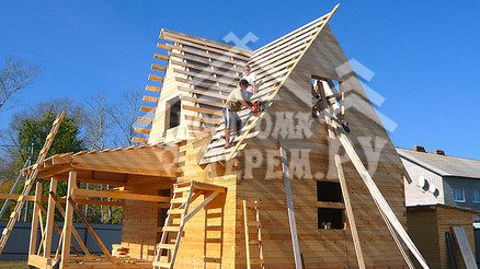 Строительство дома из бруса по проекту ДБ-7 Непецино