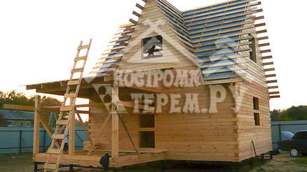Строительство дома из бруса по проекту ДБ-7 Непецино
