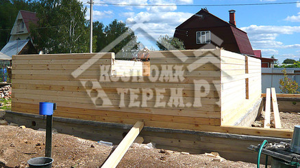 Строительство дома из бруса по проекту ДБ-15 Снт Дор д. Панино