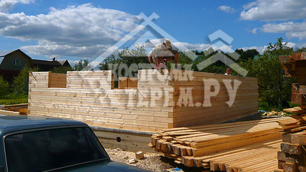 Строительство дома из бруса по проекту ДБ-15 Снт Дор д. Панино