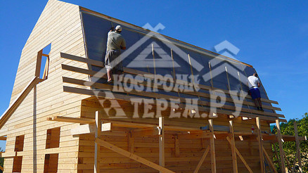 Строительство дома из бруса по проекту ДБ-15 Снт Дор д. Панино