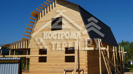 Строительство дома из бруса по проекту ДБ-15 Снт Дор д. Панино