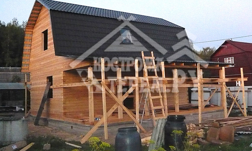 Строительство дома из бруса по проекту ДБ-15 Снт Дор д. Панино