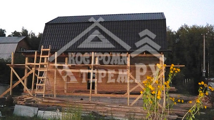 Строительство дома из бруса по проекту ДБ-15 Снт Дор д. Панино