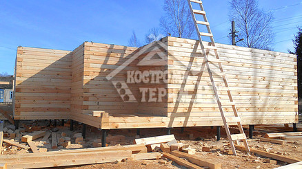 Строительство дома из бруса по проекту ДБ112 Сычевский р-н
