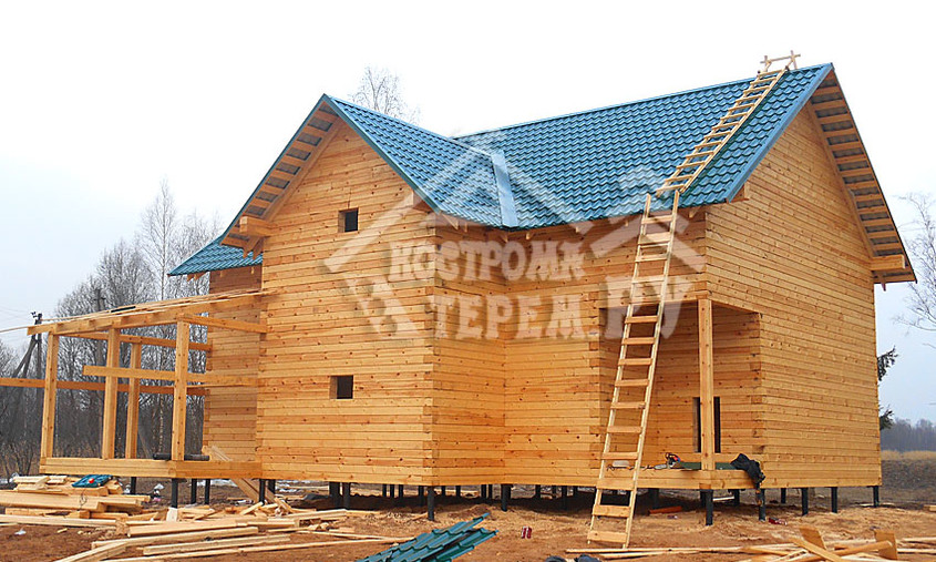 Строительство дома из бруса по проекту ДБ112 Сычевский р-н