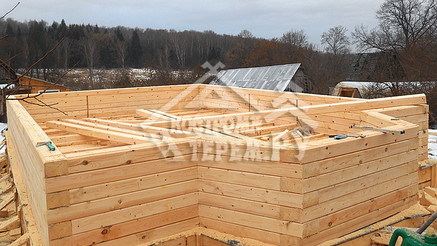 Строительство дома из бруса по проекту ДБ-12 Серпуховский р-н д. Якшино