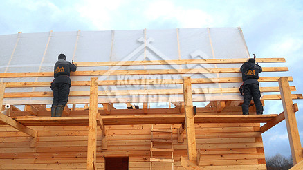 Строительство дома из бруса по проекту ДБ-12 Серпуховский р-н д. Якшино