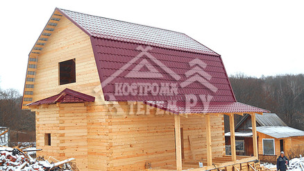 Строительство дома из бруса по проекту ДБ-12 Серпуховский р-н д. Якшино