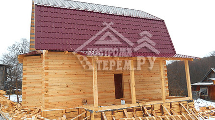Строительство дома из бруса по проекту ДБ-12 Серпуховский р-н д. Якшино