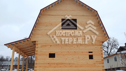 Строительство дома из бруса по проекту ДБ-12 Серпуховский р-н д. Якшино