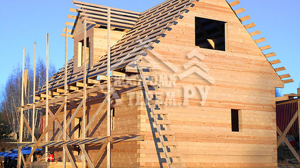Строительство комплекса домов из бруса по проектам ДБ-1, ДБ-2, ДБ-15, ДБ-32, СБ-9 в брусовом исполнении Рязанская обл. г. Сынтул