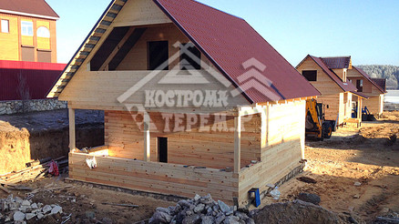 Строительство комплекса домов из бруса по проектам ДБ-1, ДБ-2, ДБ-15, ДБ-32, СБ-9 в брусовом исполнении Рязанская обл. г. Сынтул