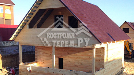 Строительство комплекса домов из бруса по проектам ДБ-1, ДБ-2, ДБ-15, ДБ-32, СБ-9 в брусовом исполнении Рязанская обл. г. Сынтул