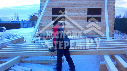 Строительство дома из бруса 6х9 д. Шаховская