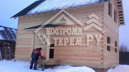 Строительство дома из бруса 6х9 д. Шаховская