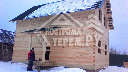 Строительство дома из бруса 6х9 д. Шаховская