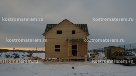 Строительство дома в д. Кузнечиха, проект ДБ-39