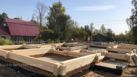 Строительство дома из клеенного бруса в п. Волга