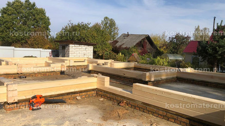 Строительство дома из клеенного бруса в п. Волга